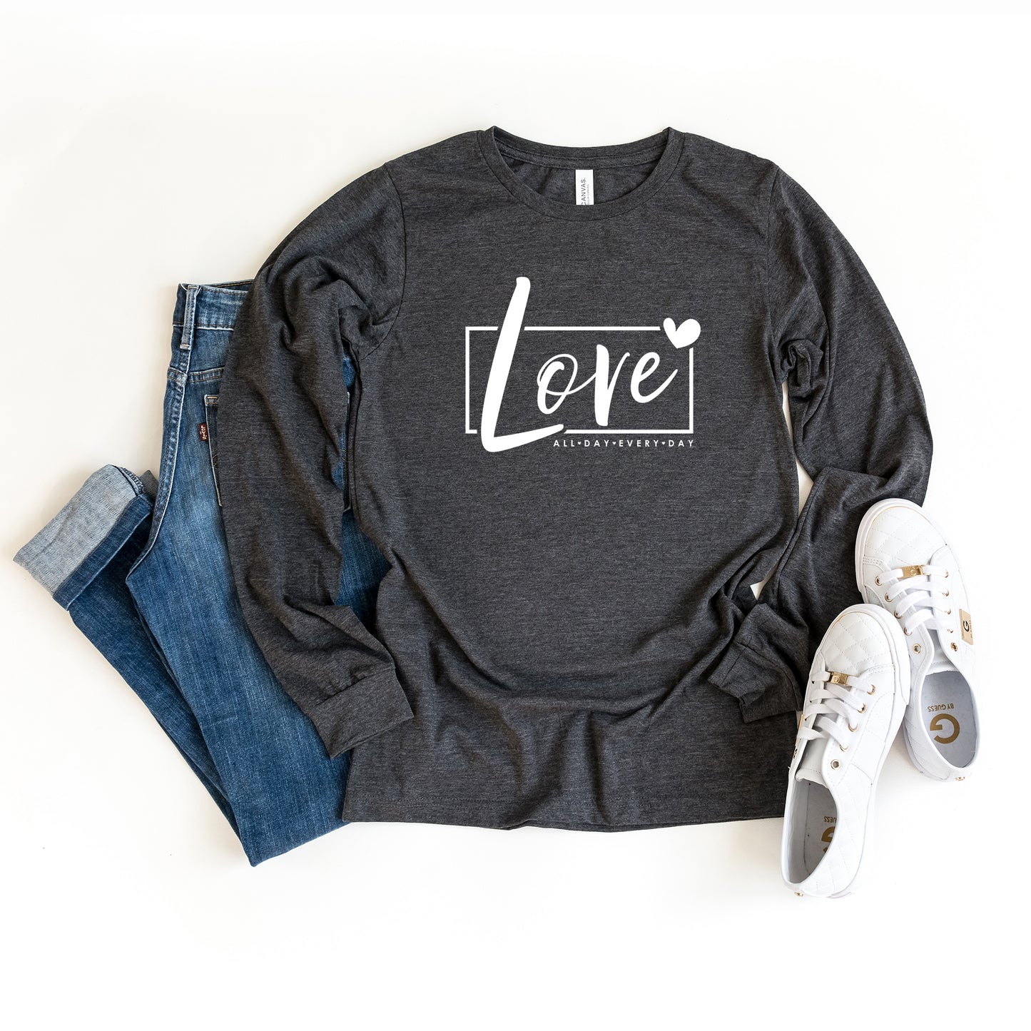 Love All Day Everyday Box | Long Sleeve Graphic Tee