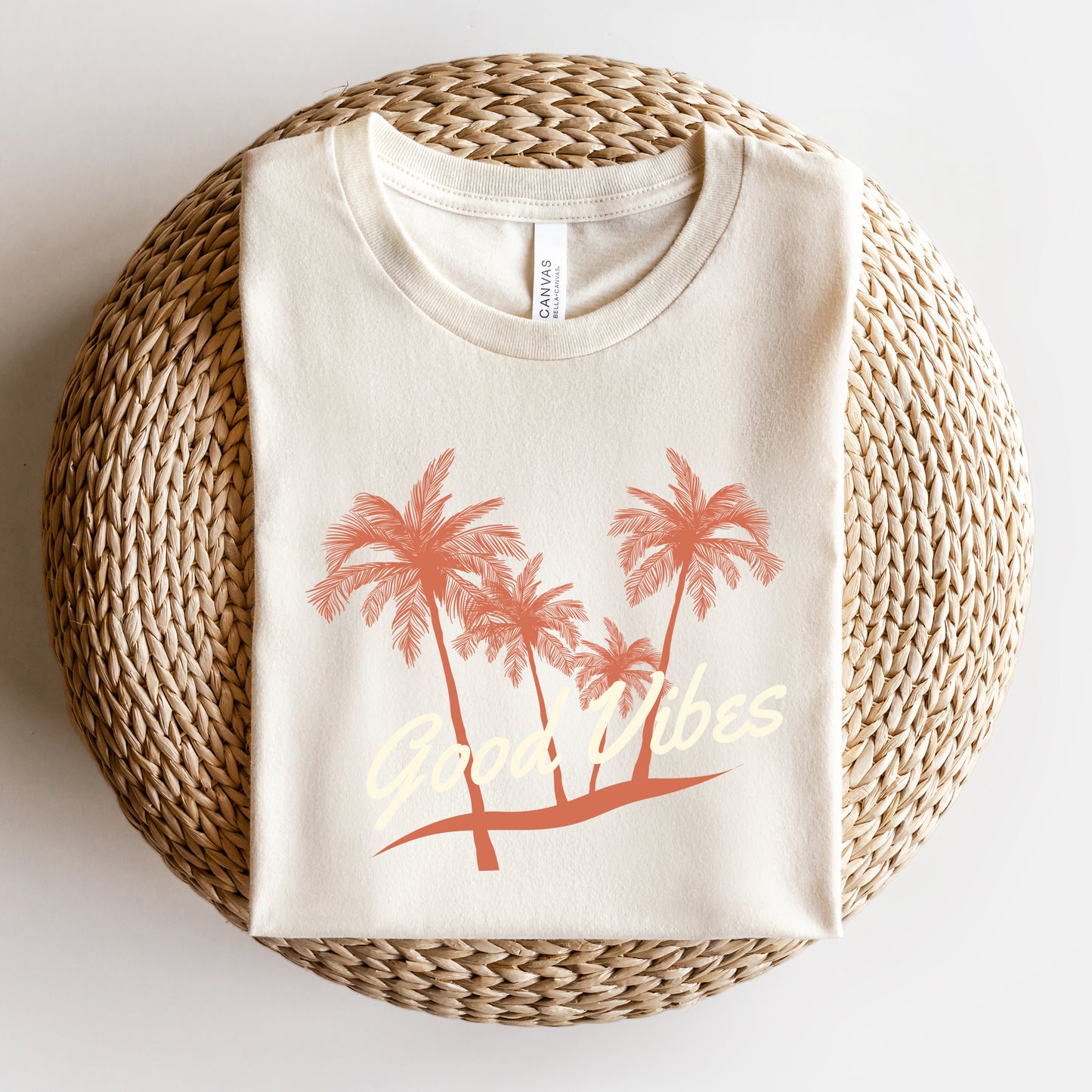 Good Vibes Palm Trees | Short Sleeve Graphic Tee
