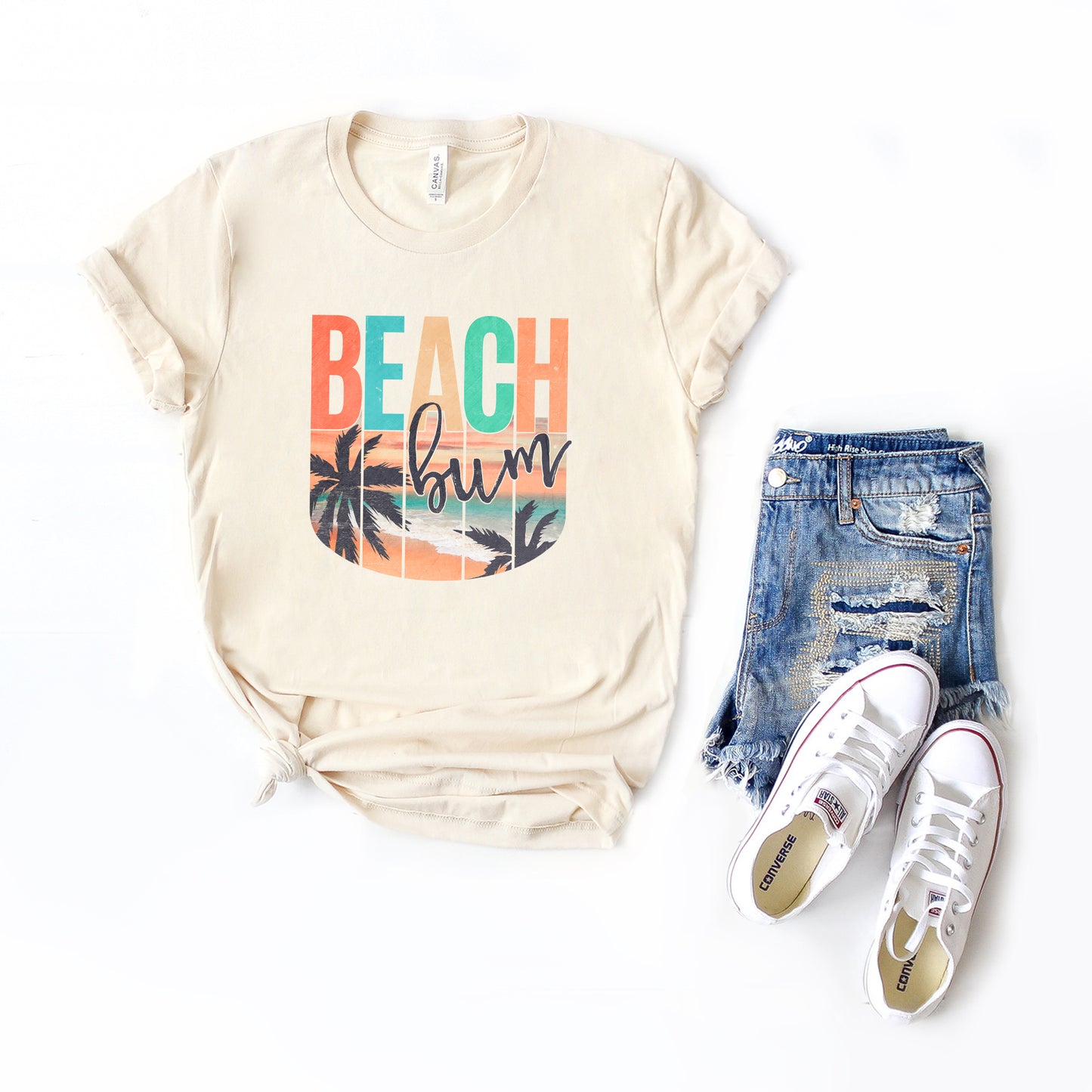 Beach Bum Colorful | Short Sleeve Graphic Tee