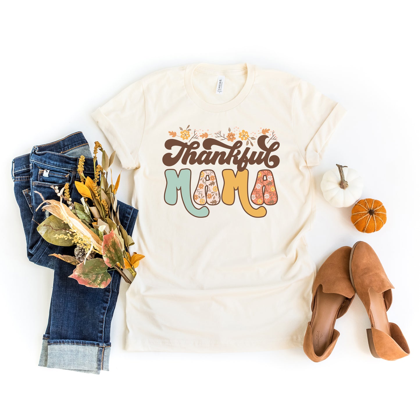 Thankful Mama Floral | Short Sleeve Graphic Tee