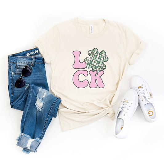 Luck With Shamrock | Short Sleeve Graphic Tee