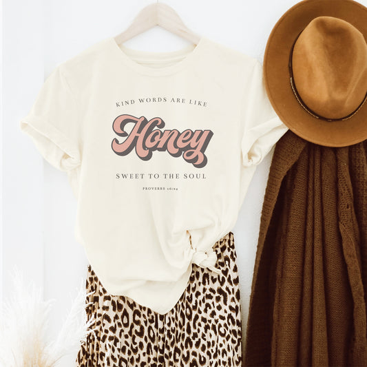 Kind Words Are Like Honey | Short Sleeve Graphic Tee