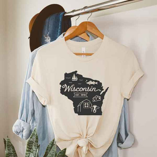 Wisconsin Vintage | Short Sleeve Graphic Tee