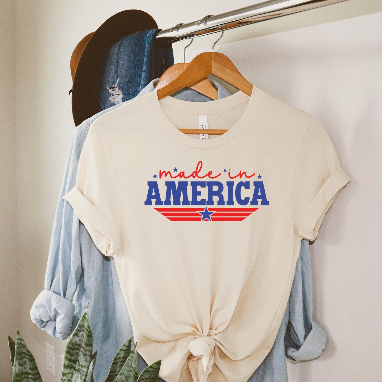 Made In America Stripes | Short Sleeve Graphic Tee