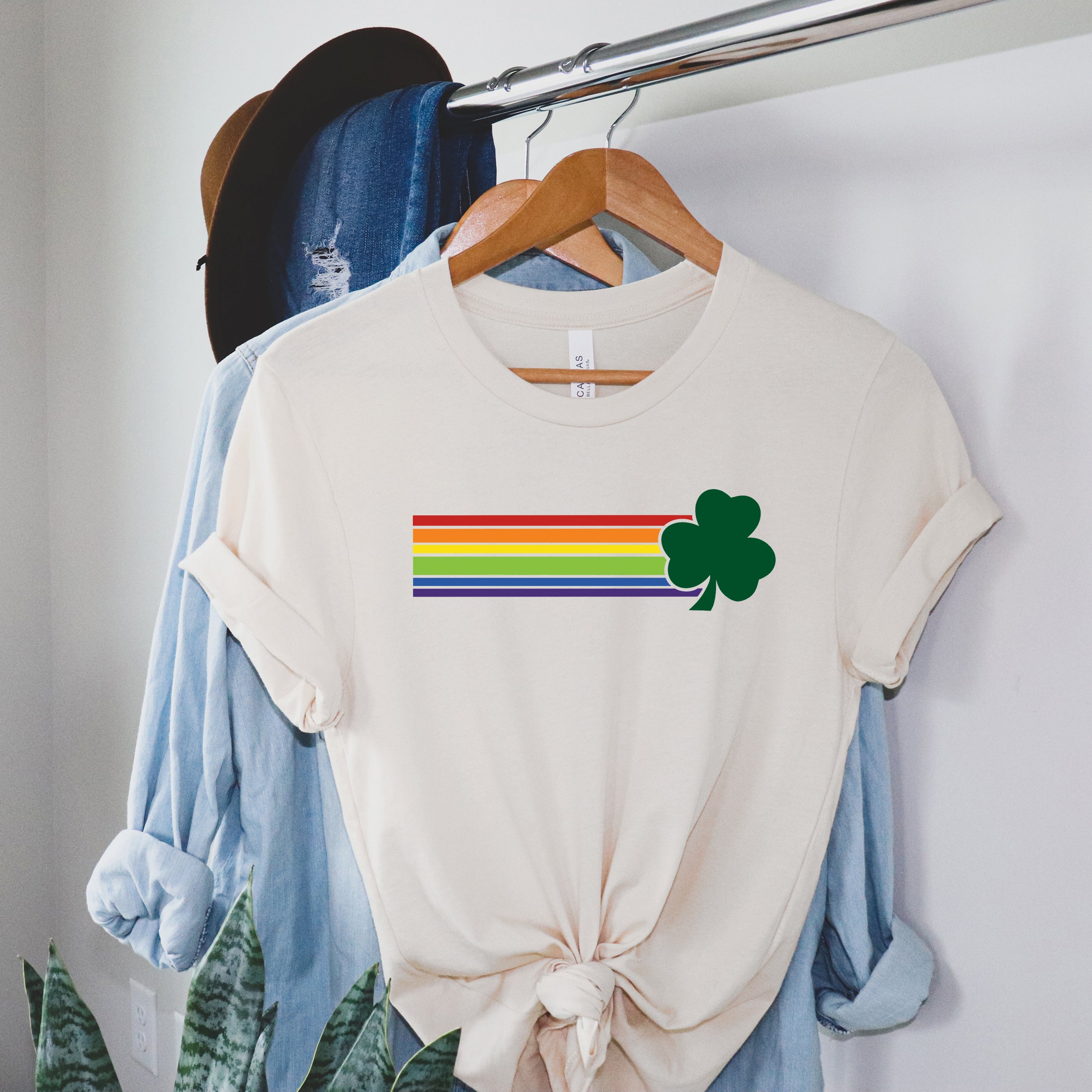 Rainbow and Clover | Short Sleeve Graphic Tee