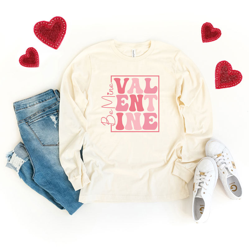 Be My Valentine Block | Long Sleeve Graphic Tee