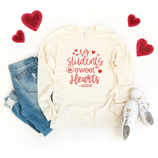 My Students Are Sweet Hearts | Long Sleeve Graphic Tee