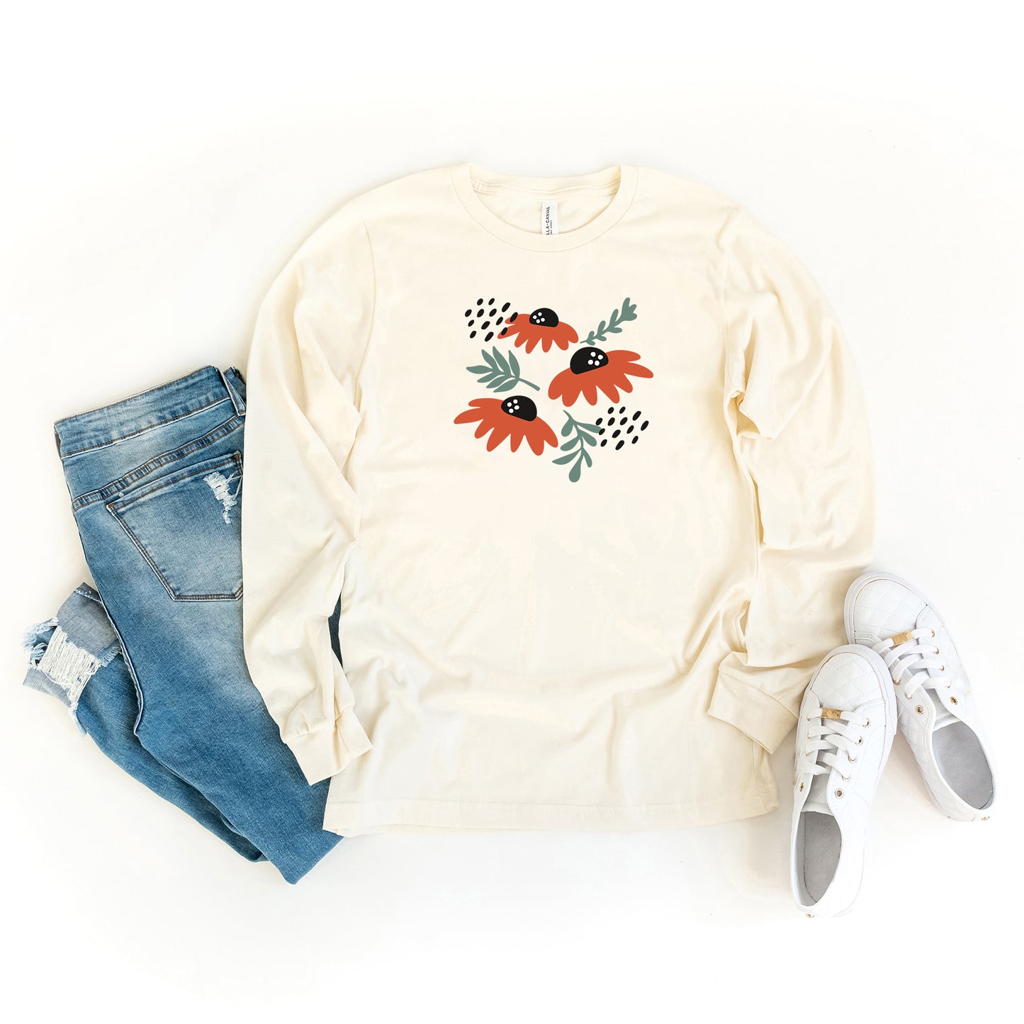 Poppies And Ruscus | Long Sleeve Graphic Tee