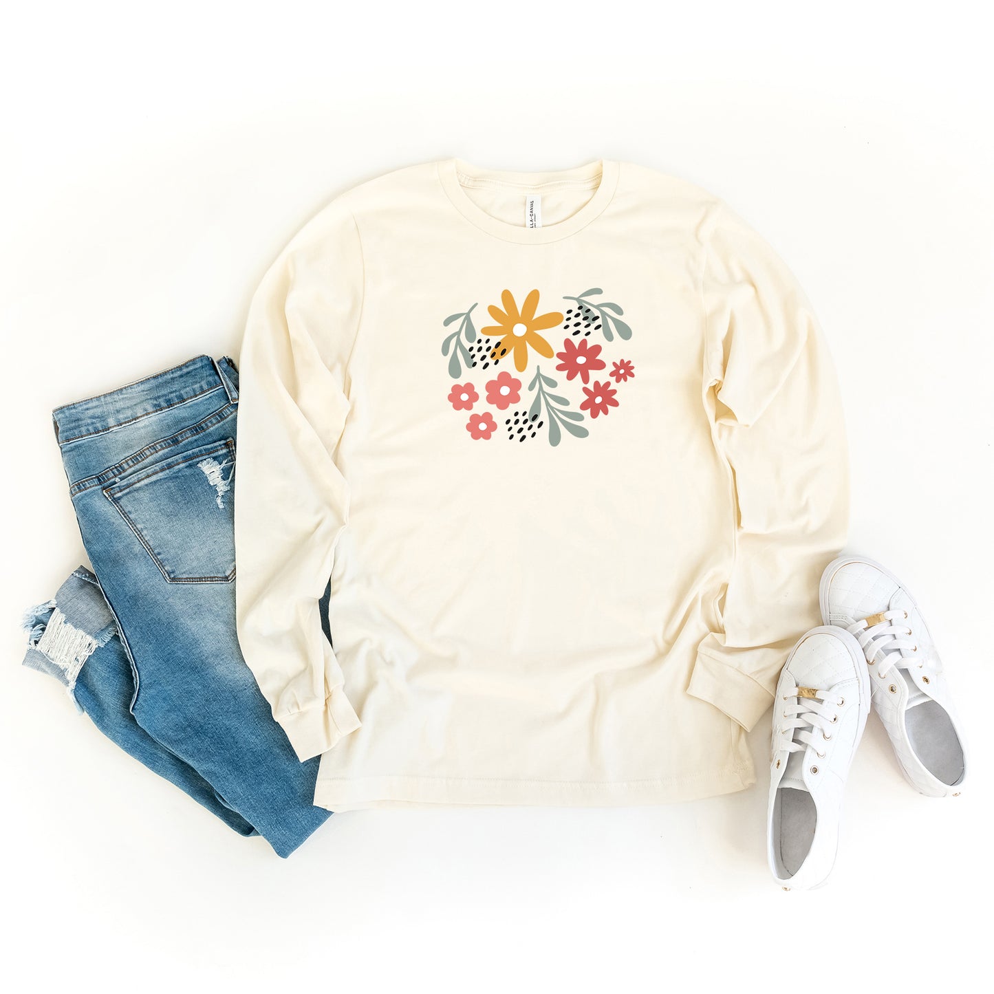 Daisies And Ruscus | Long Sleeve Graphic Tee