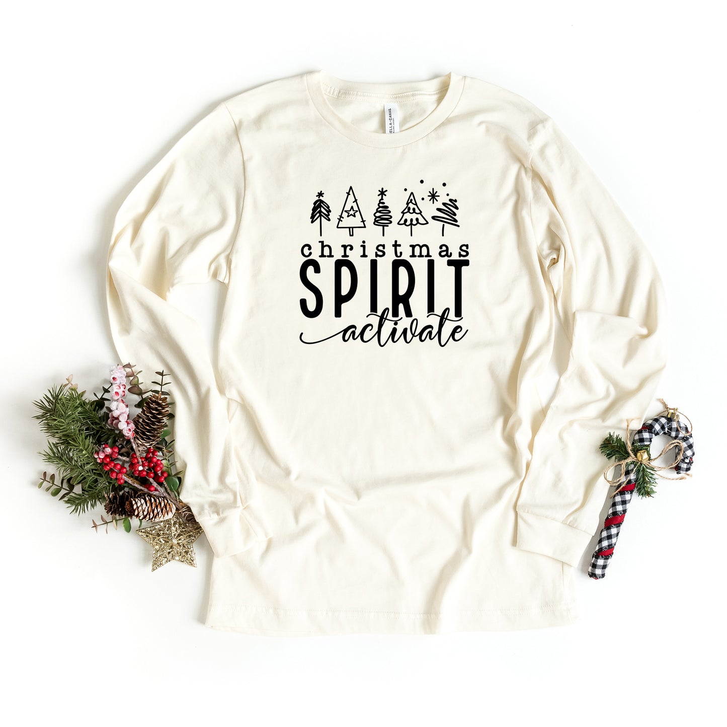 Christmas Spirit Activate | Long Sleeve Graphic Tee