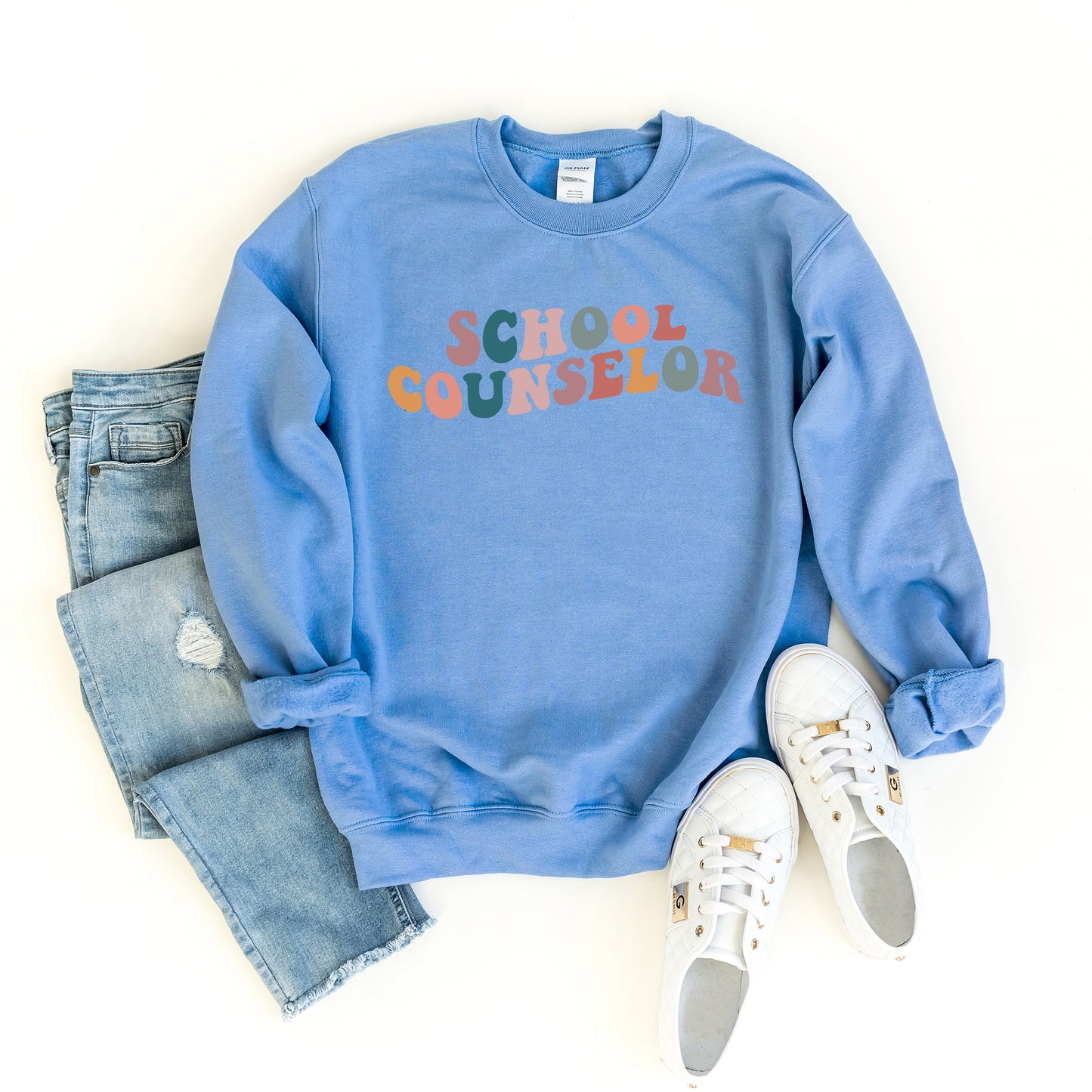 School Counselor Wavy | Sweatshirt