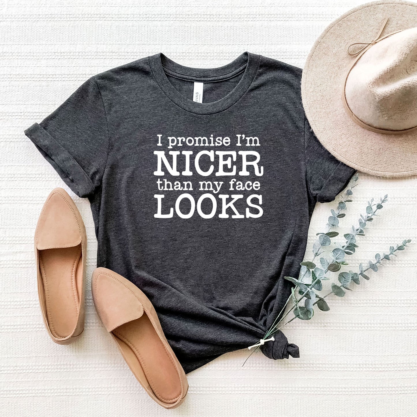 I'm Nicer Than My Face Looks | Short Sleeve Graphic Tee