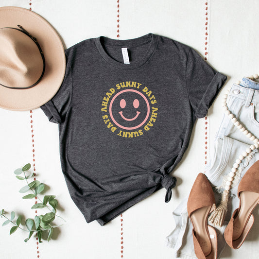 Sunny Days Ahead Smiley Face | Short Sleeve Graphic Tee