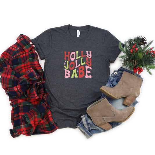 Holly Jolly Babe | Short Sleeve Graphic Tee