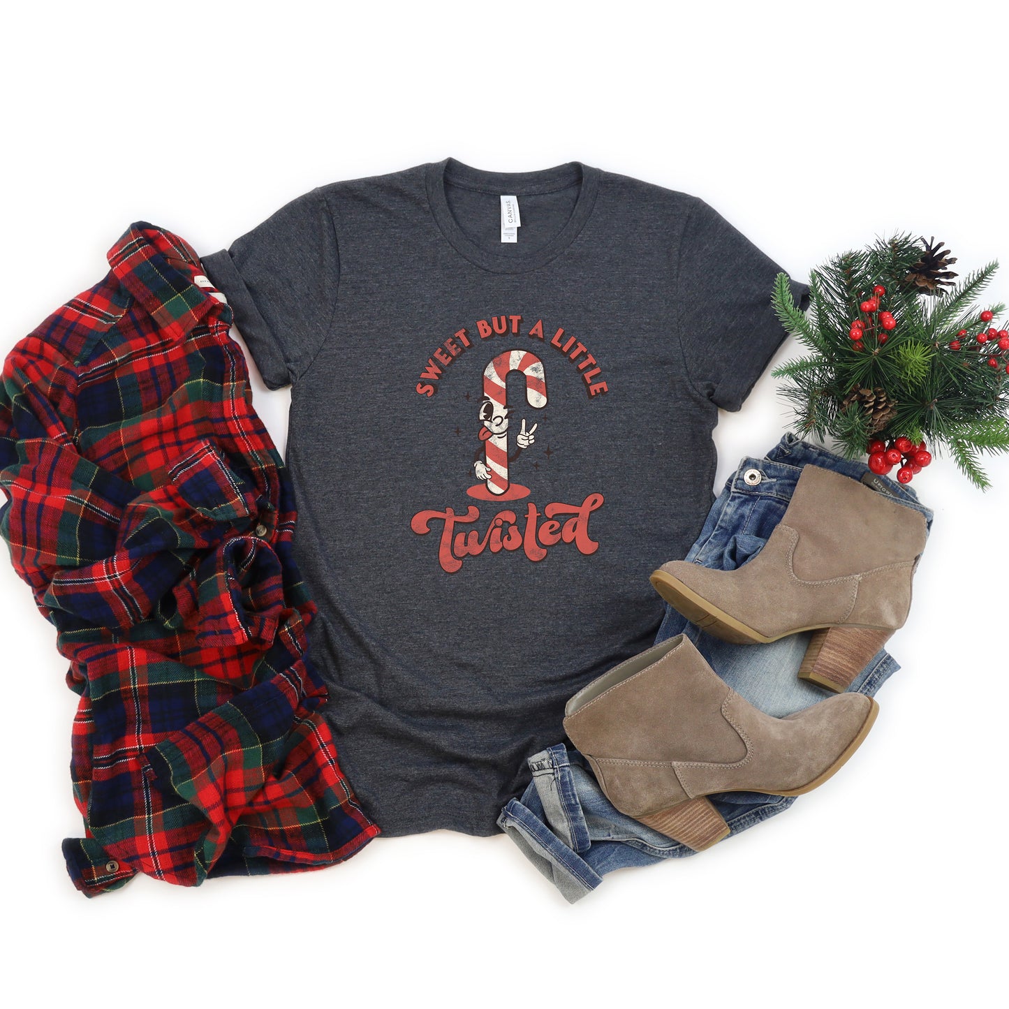 A Little Twisted Candy | Short Sleeve Crew Neck