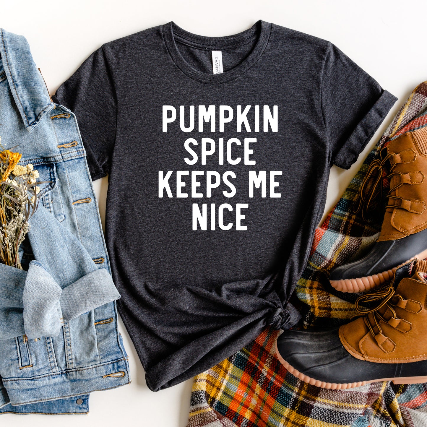 Pumpkin Spice Keeps Me Nice | Short Sleeve Graphic Tee