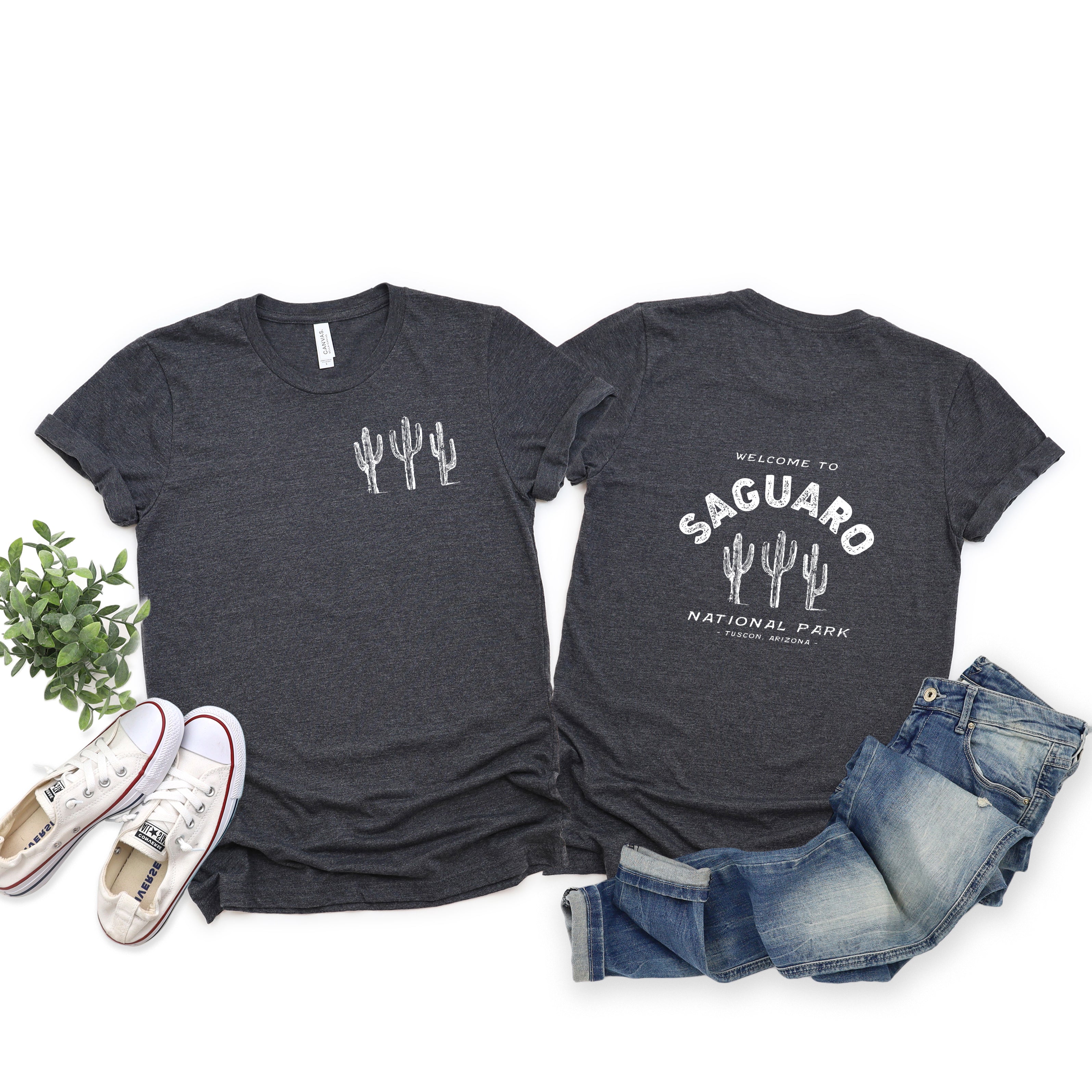 Vintage Saguaro National Park | Front & Back Short Sleeve Graphic Tee