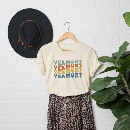 Vermont Retro Wavy | Short Sleeve Graphic Tee