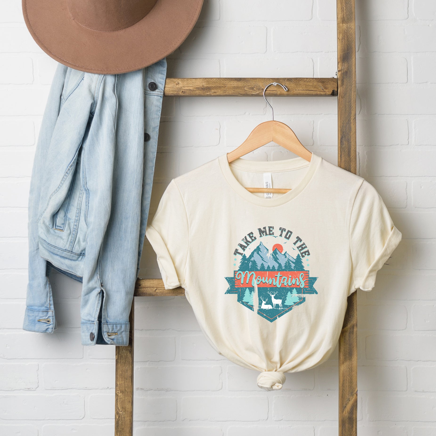 Take Me To The Mountains Colorful | Short Sleeve Graphic Tee