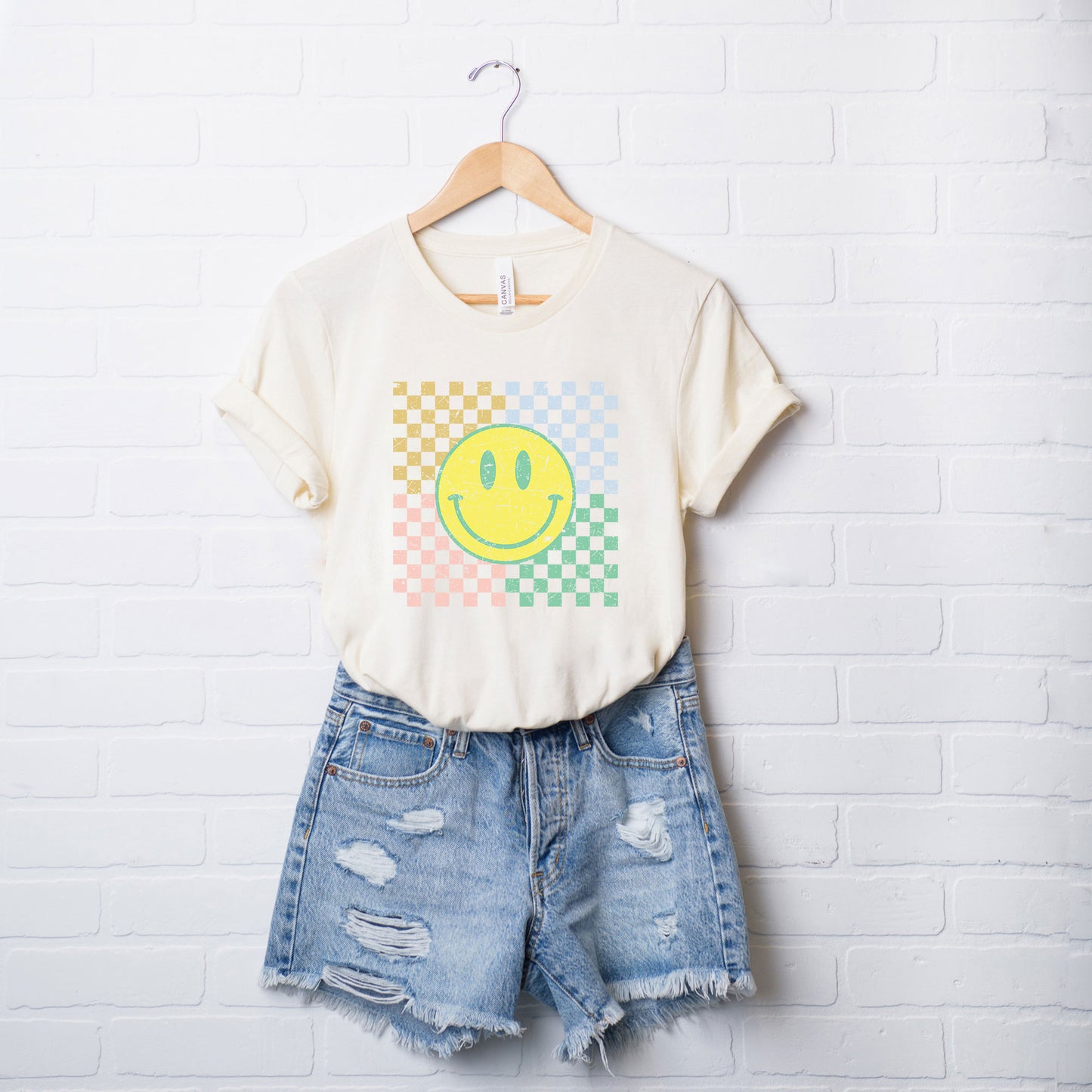 Four Square Smiley Face | Short Sleeve Graphic Tee