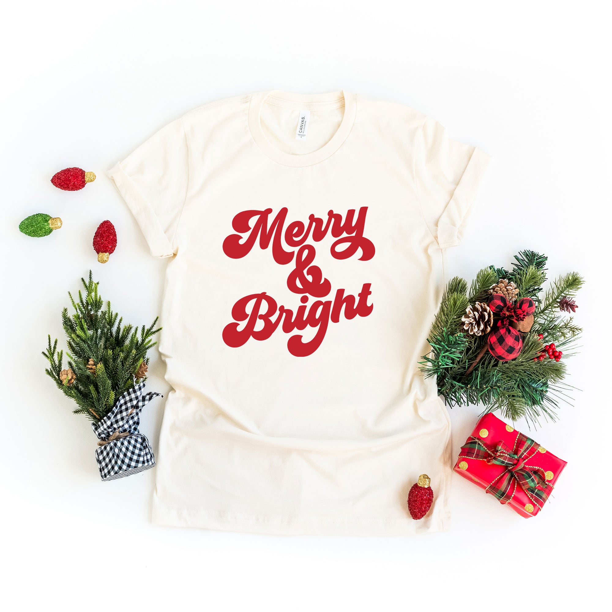 Bold Merry And Bright | Short Sleeve Graphic Tee