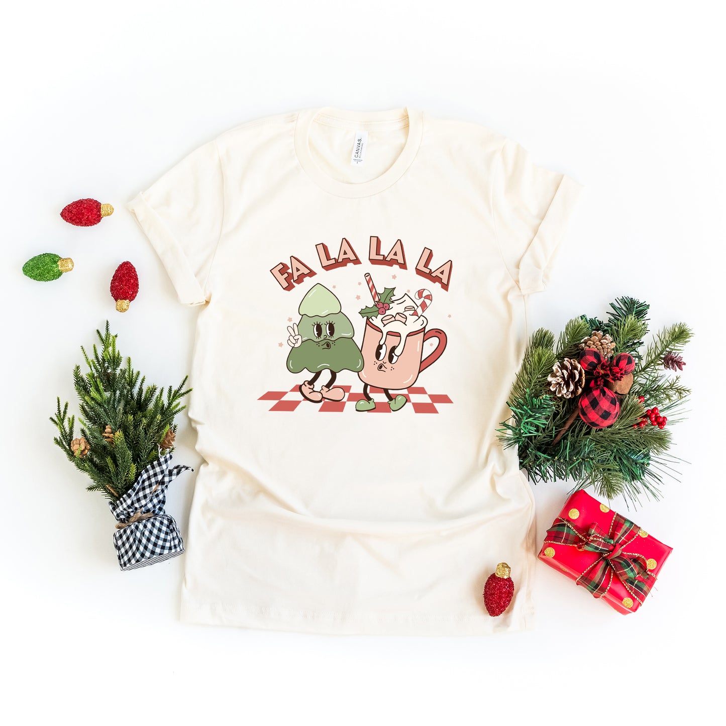 Retro Fa La La | Short Sleeve Crew Neck