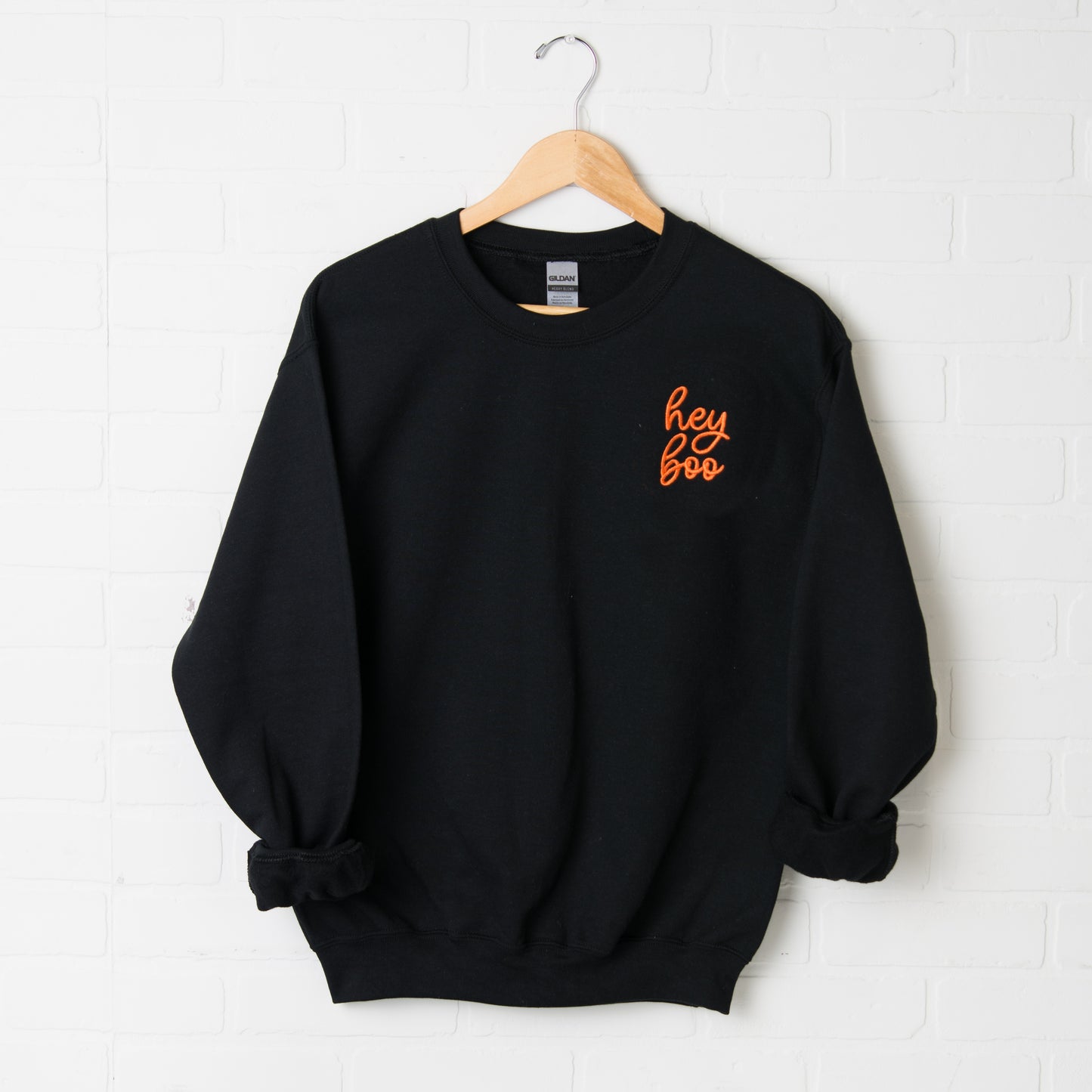 Hey Boo | Embroidered Sweatshirt