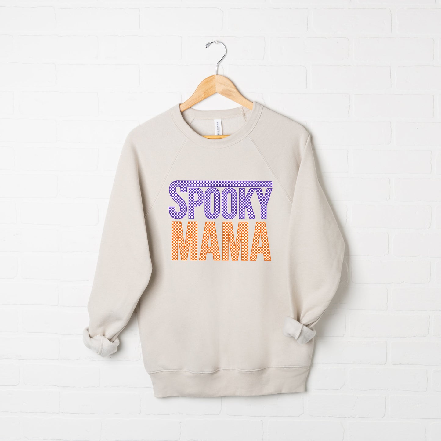 Spooky Mama Checkered | Bella Canvas Sweatshirt