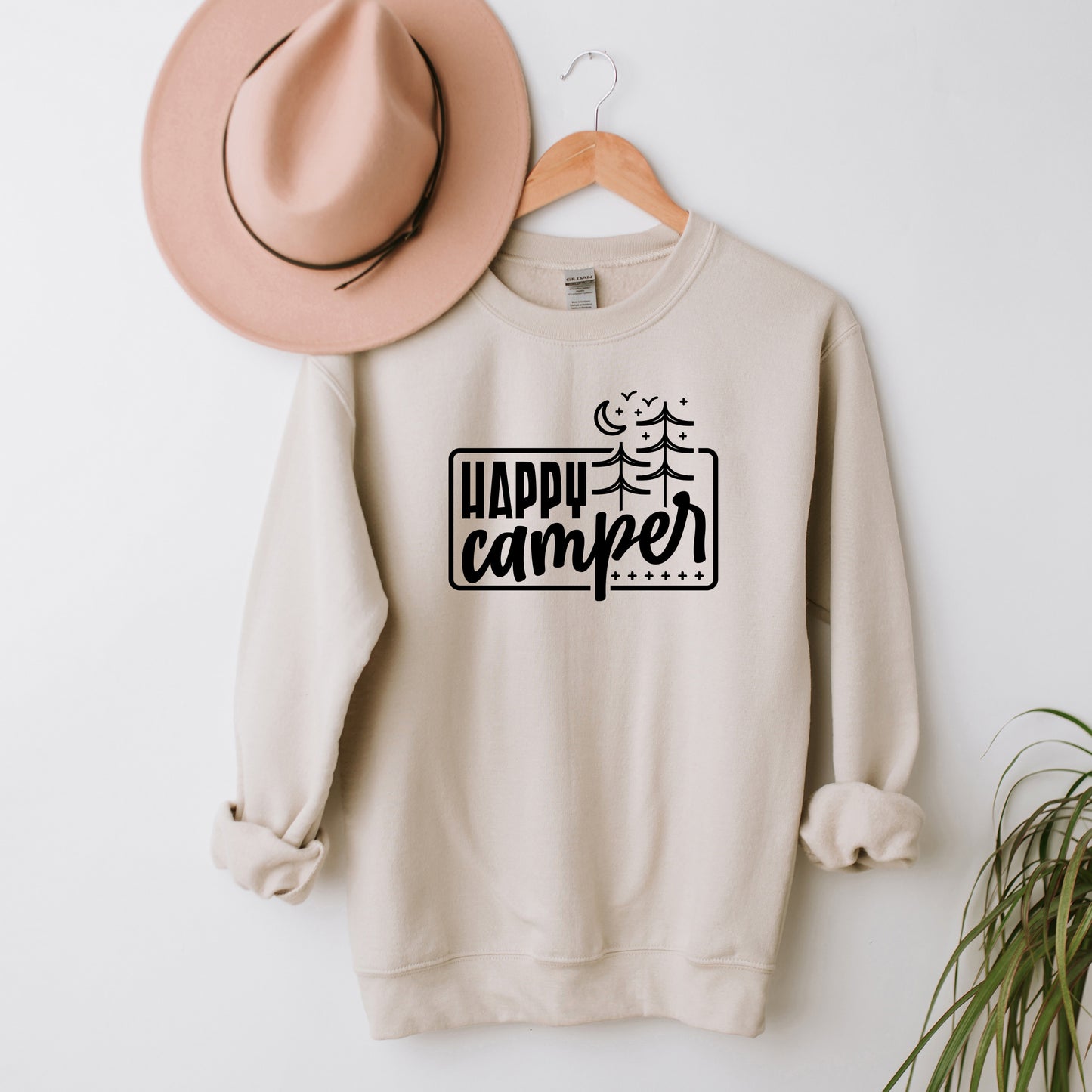 Happy Camper Trees Night | Plus Size Sweatshirt