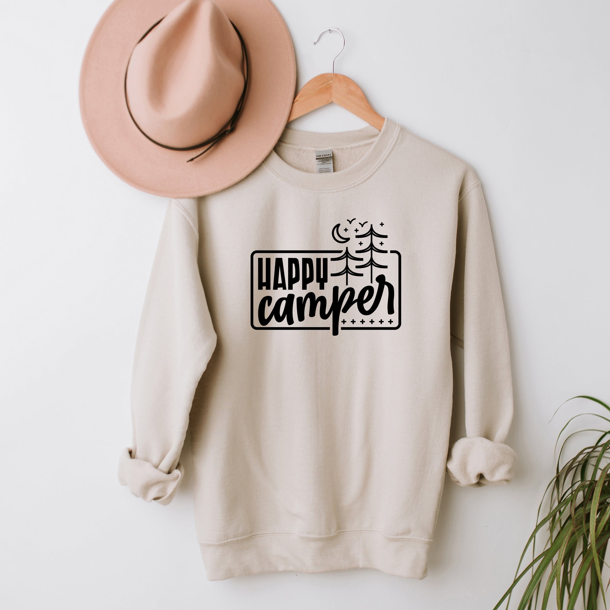 Happy Camper Trees Night | Plus Size Sweatshirt
