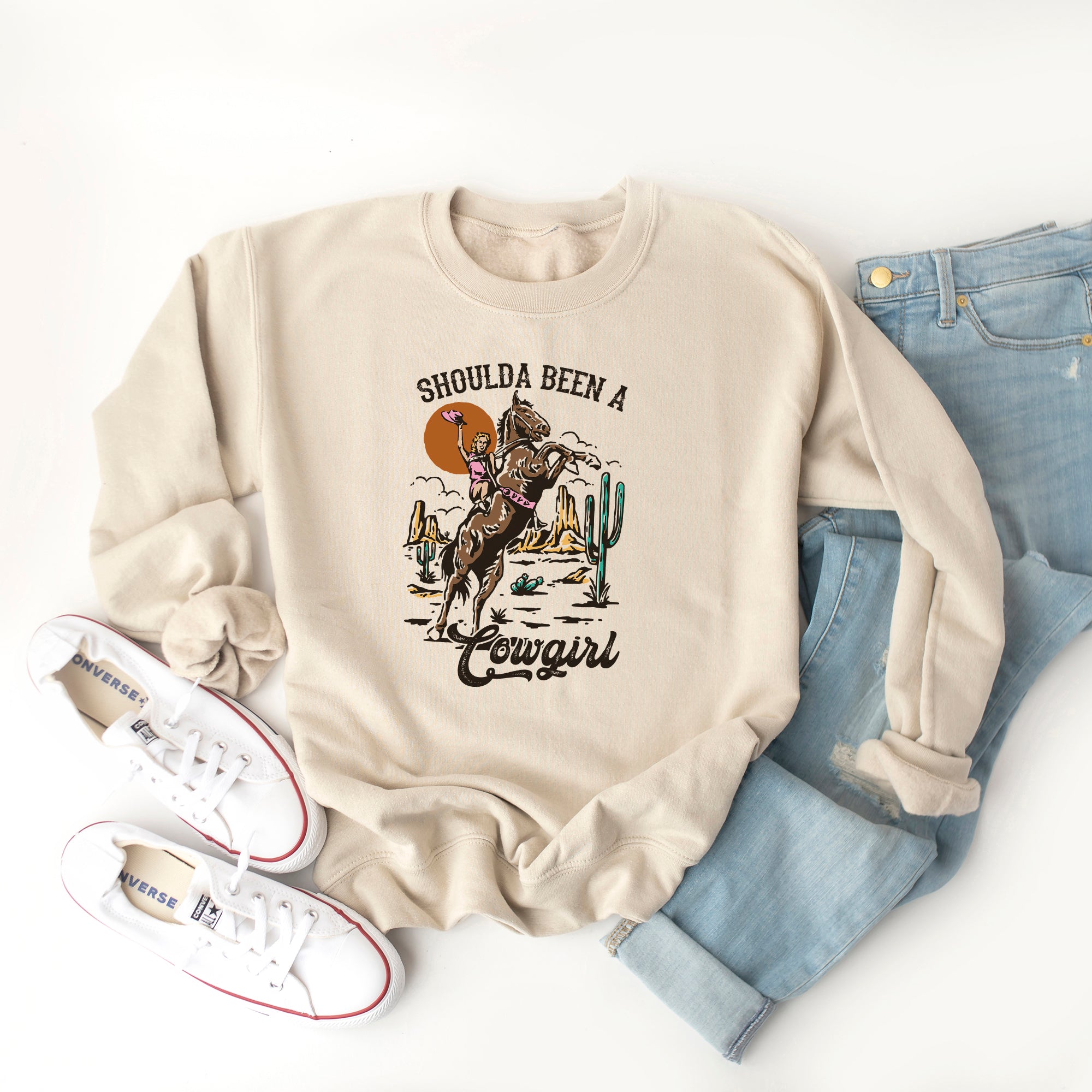 Shoulda Been A Cowgirl | Plus Size Sweatshirt