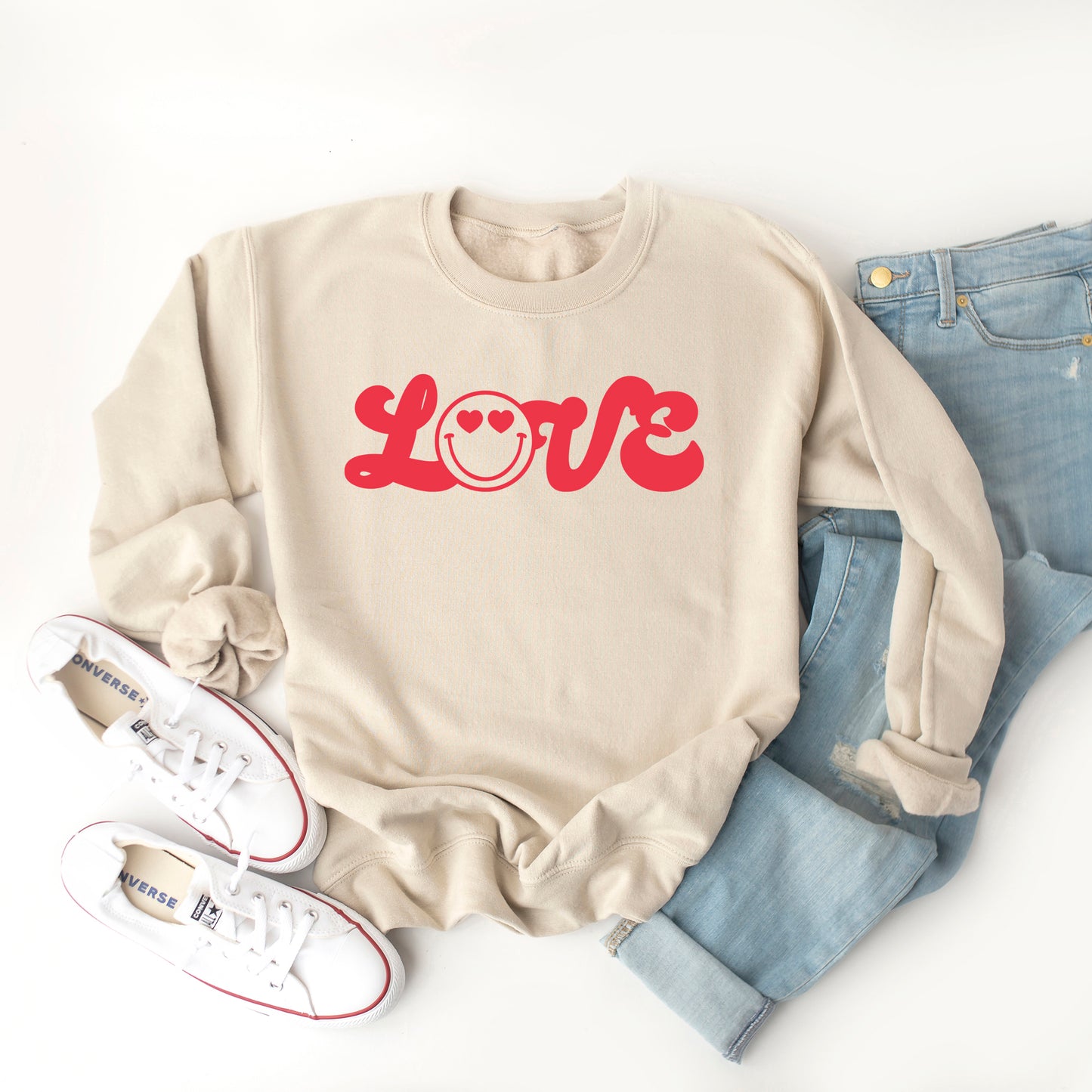 Love Smiley Face | Sweatshirt