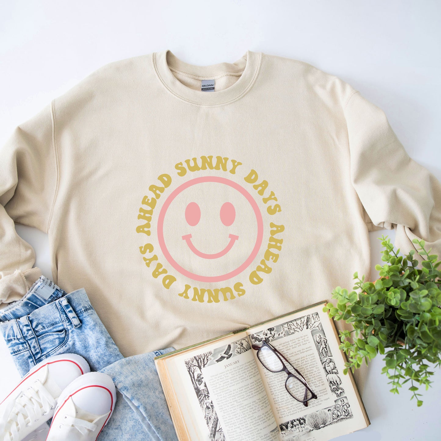 Sunny Days Ahead Smiley Face | Sweatshirt