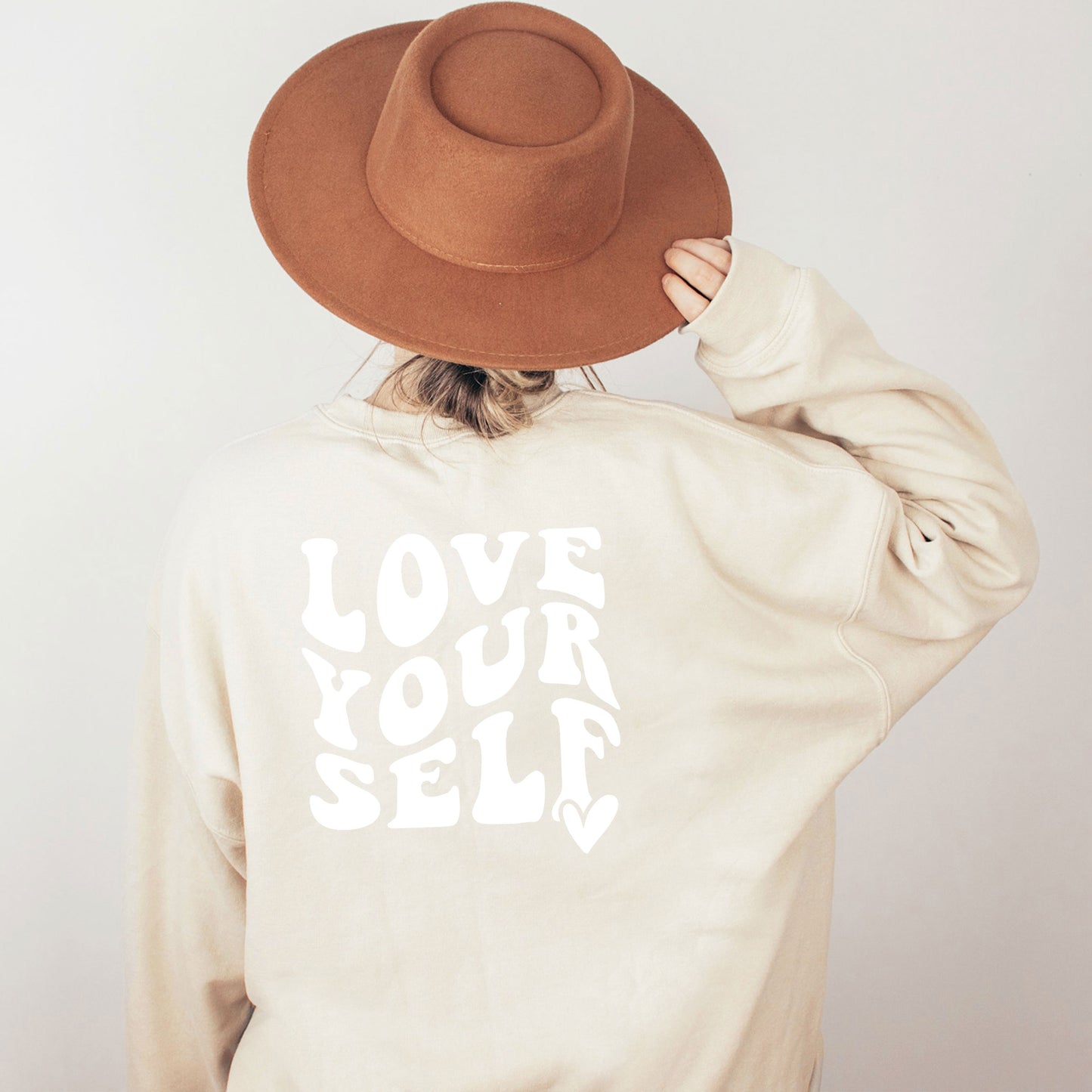 Love Yourself Heart | Front & Back Graphic Sweatshirt