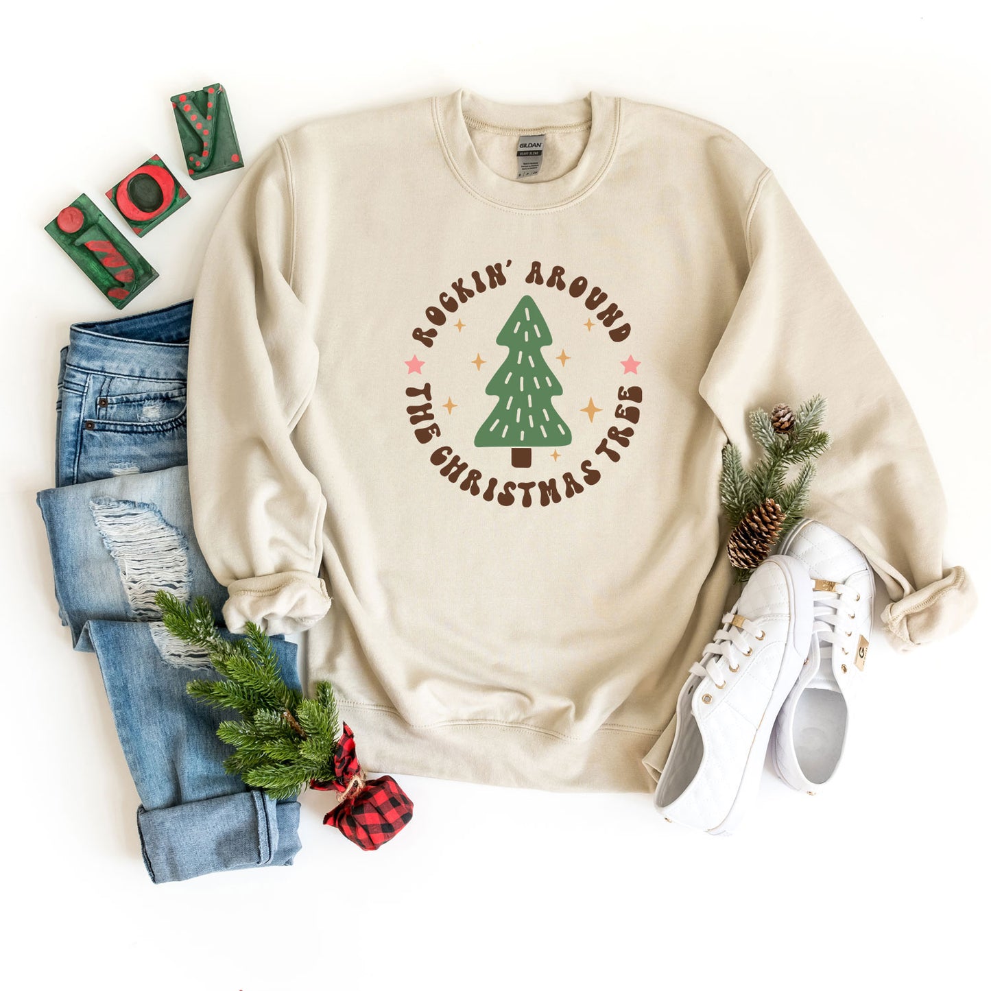 Retro Rockin' Around Tree | Sweatshirt