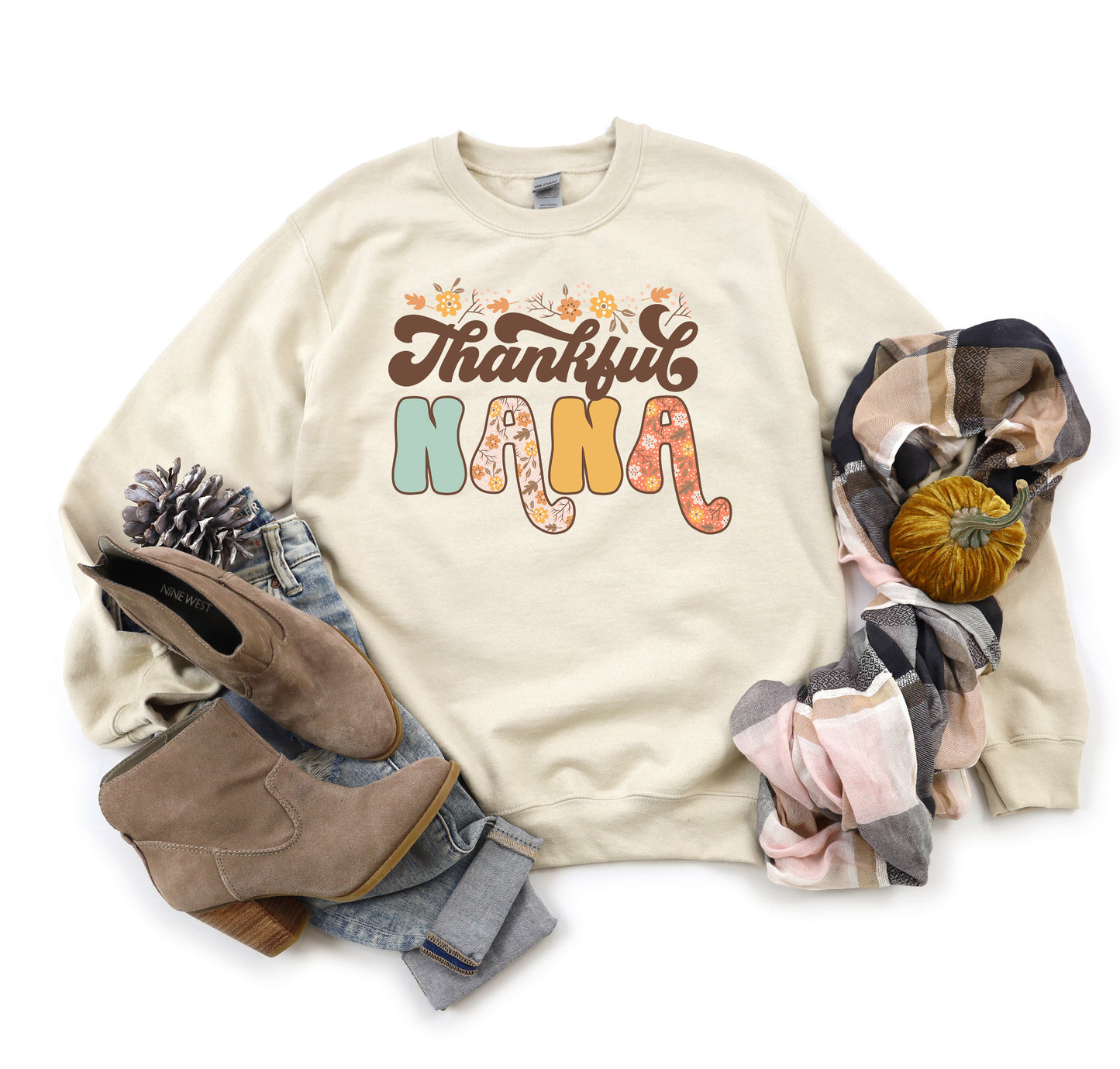 Thankful Nana Floral | Sweatshirt