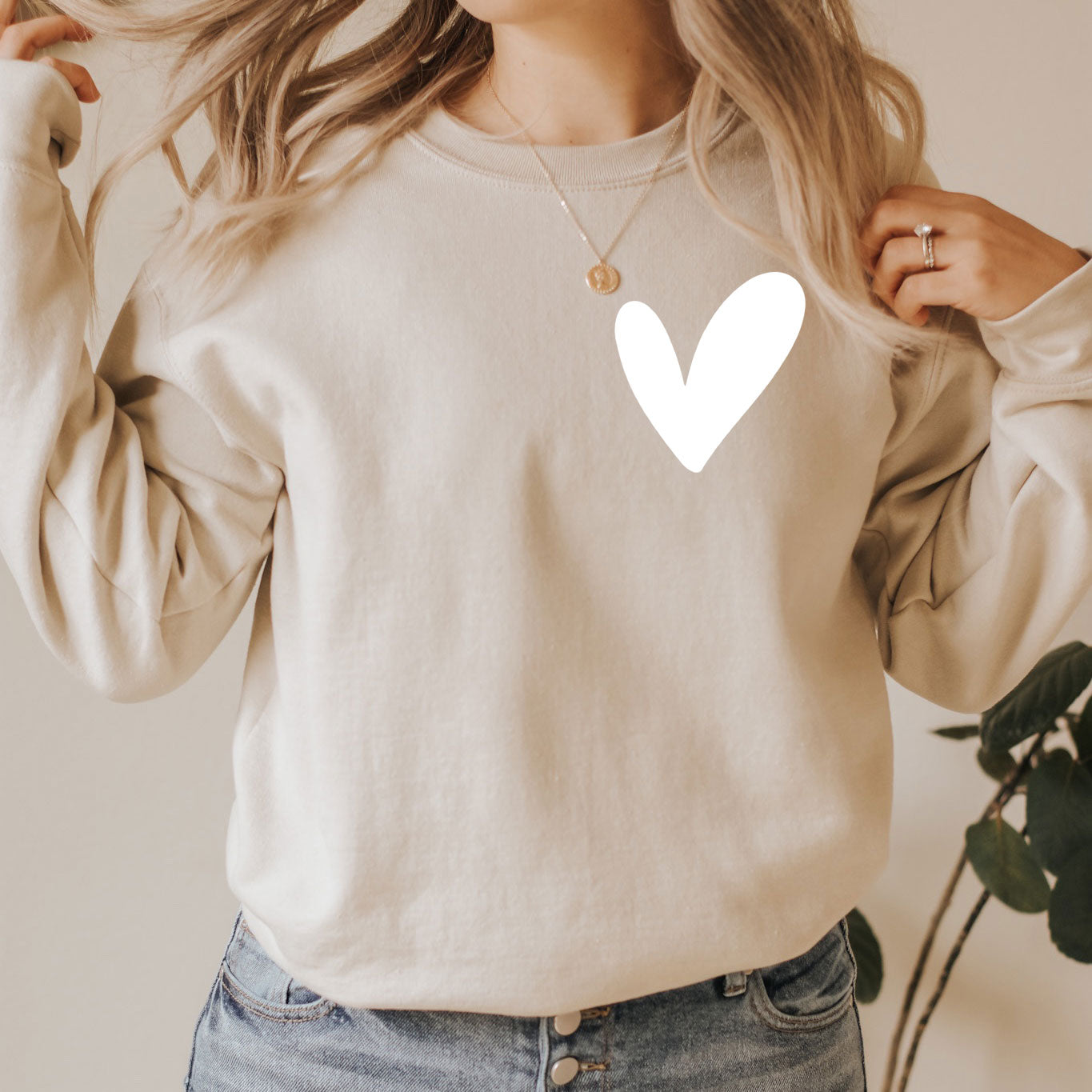 Love Yourself Heart | Front & Back Graphic Sweatshirt