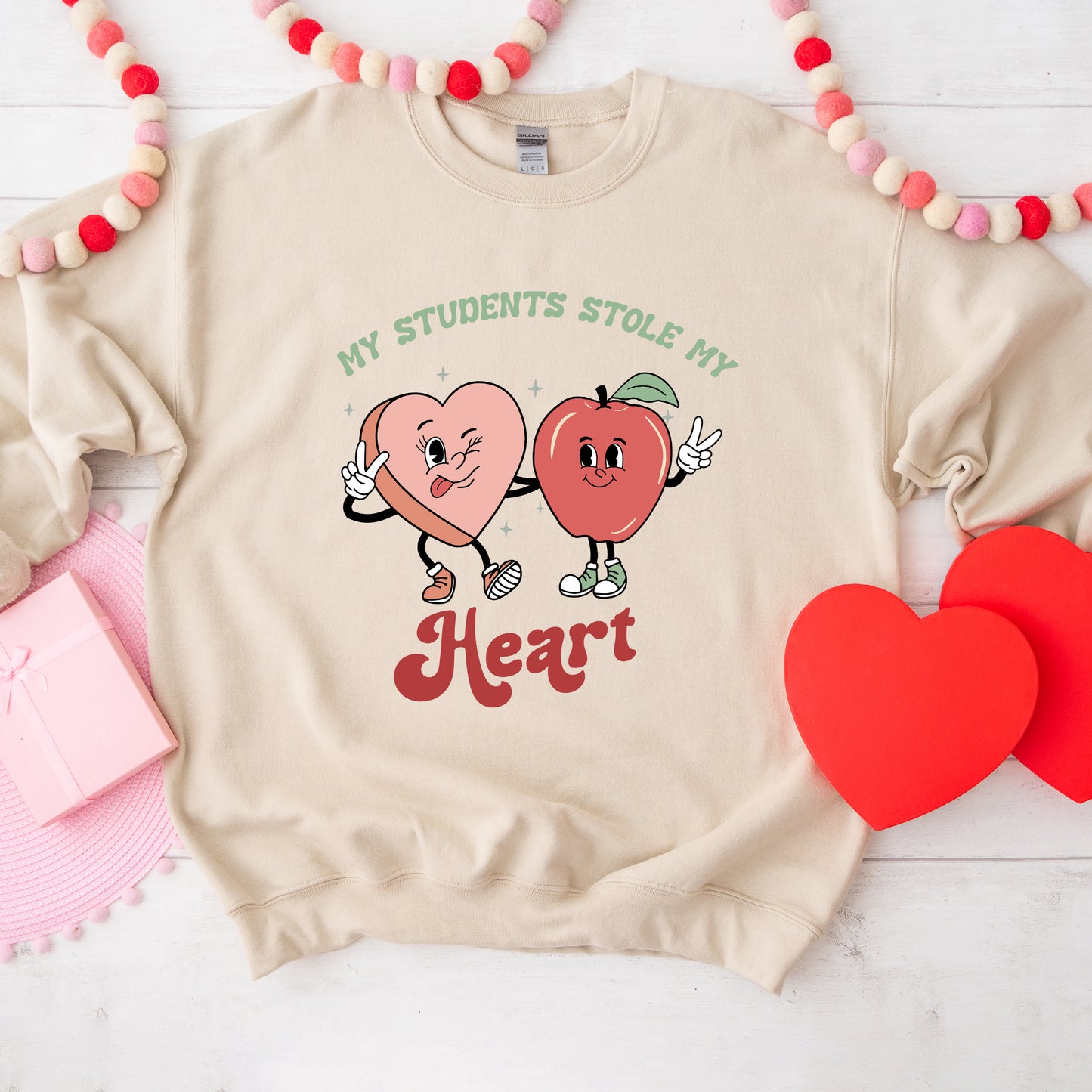 My Students Stole My Heart Cartoon | Sweatshirt