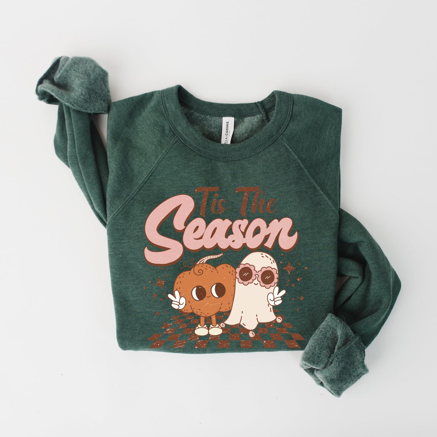 Tis The Season Pumpkin Ghost | Bella Canvas Premium Sweatshirt