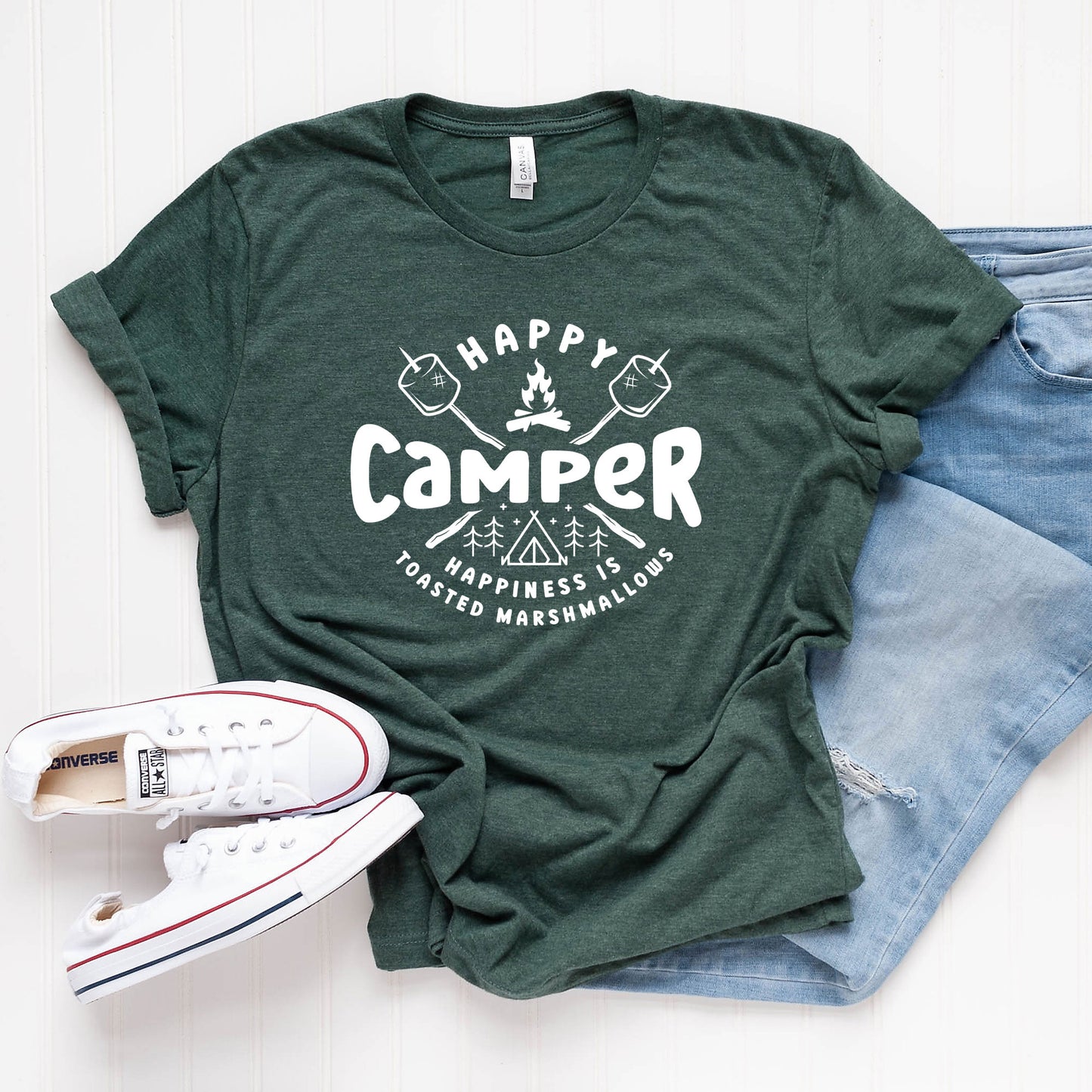 Happy Camper Toasted Marshmallows | Short Sleeve Graphic Tee