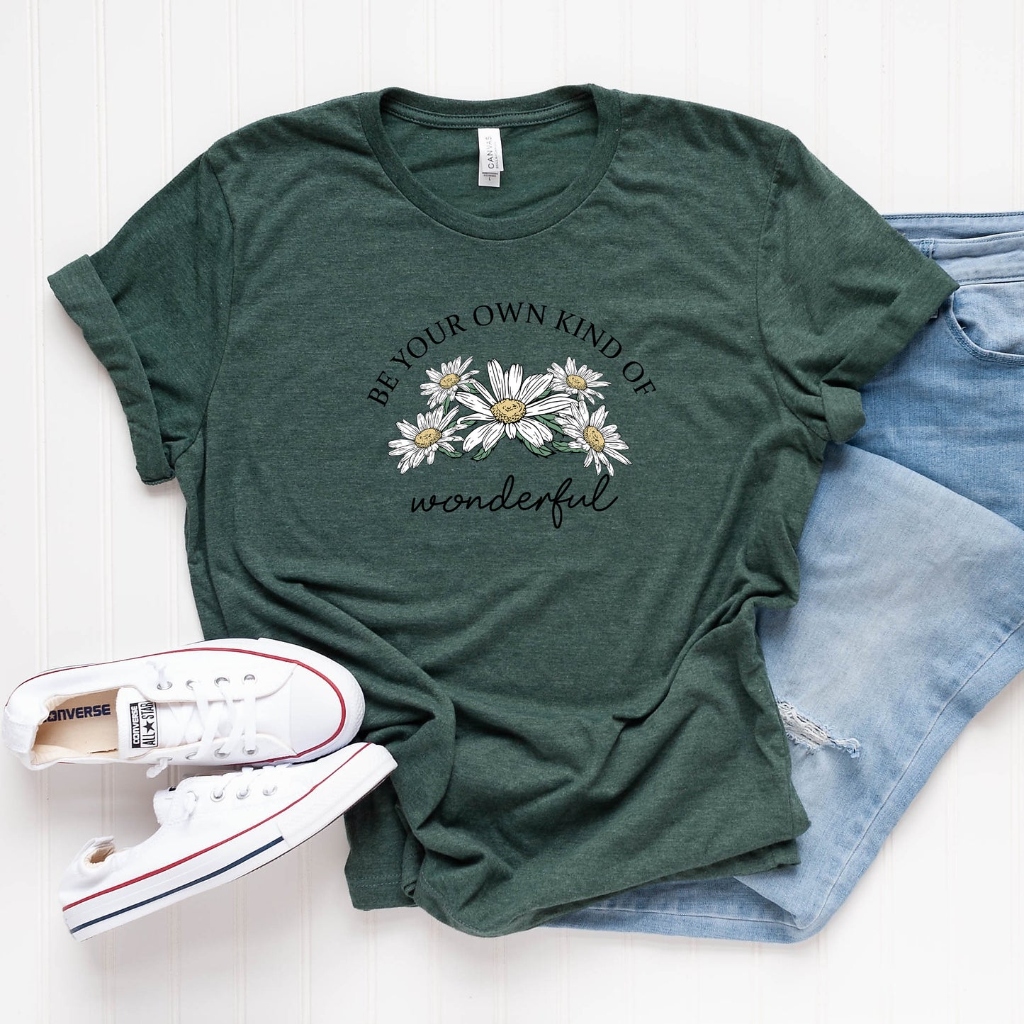 Be Your Own Kind Of Wonderful Flowers | Short Sleeve Graphic Tee