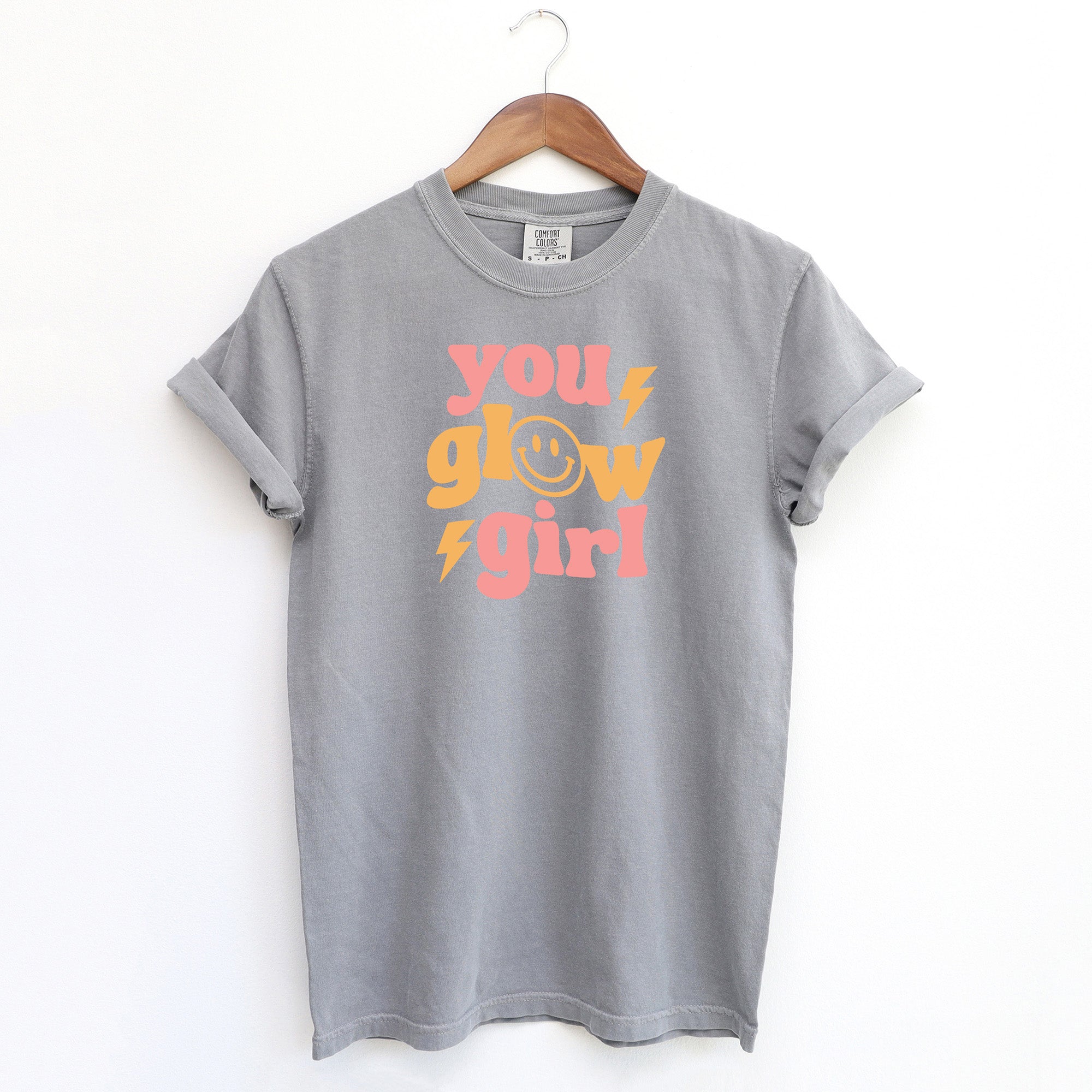 You Glow Girl Smiley | Garment Dyed Short Sleeve Tee
