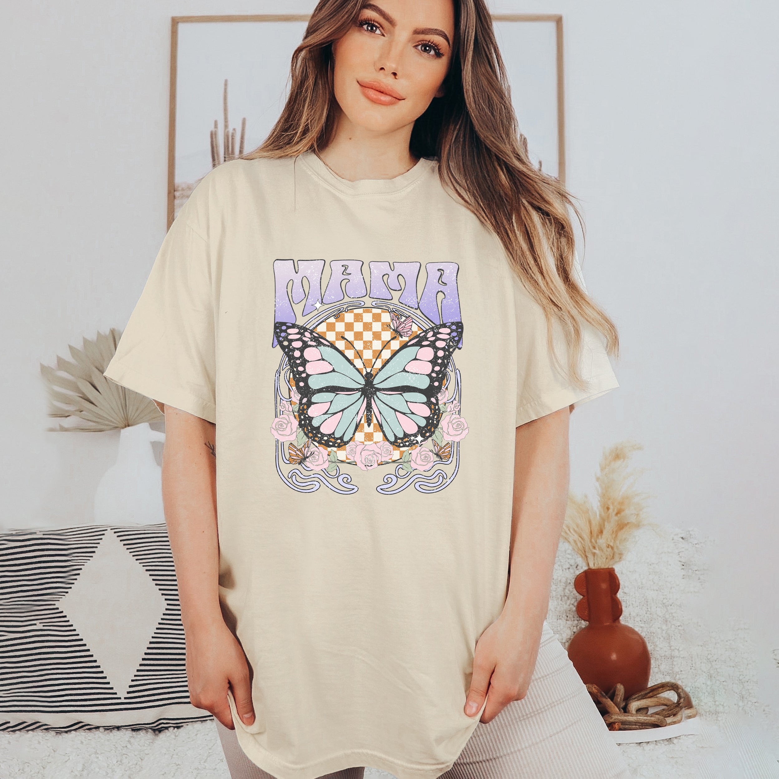 Mama Butterfly | Garment Dyed Short Sleeve Tee