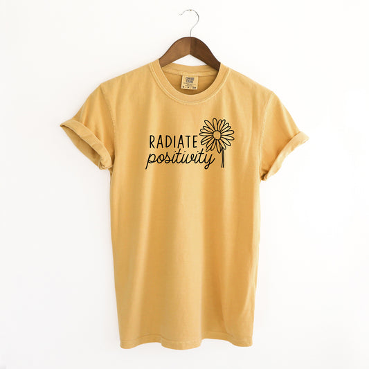 Radiate Positivity Flower | Garment Dyed Short Sleeve Tee