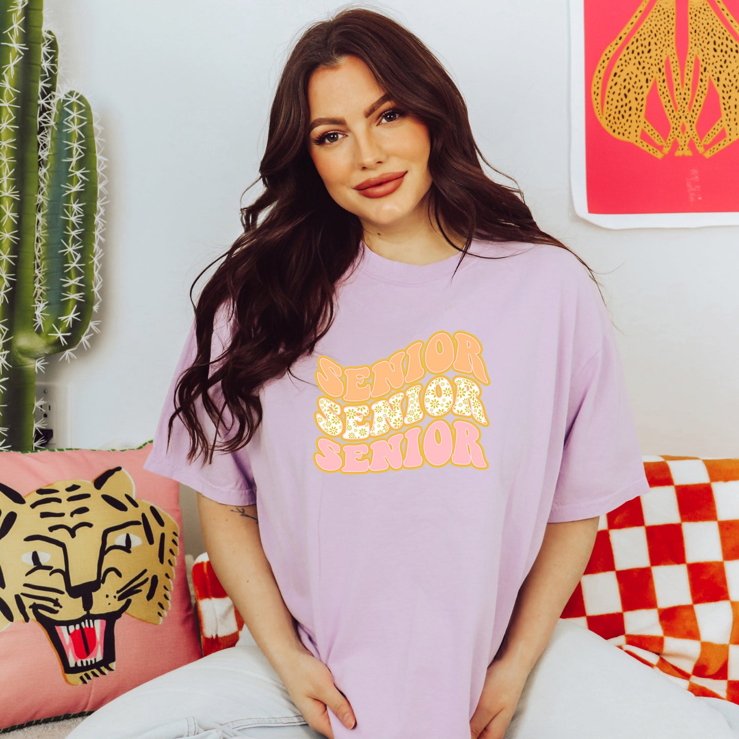 Senior Stacked Wavy | Garment Dyed Short Sleeve Tee