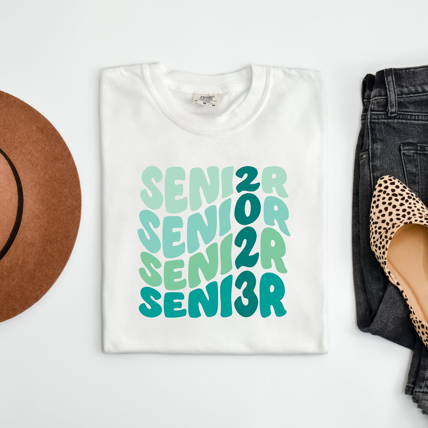 Senior 2023 Wavy Stacked | Garment Dyed Short Sleeve Tee