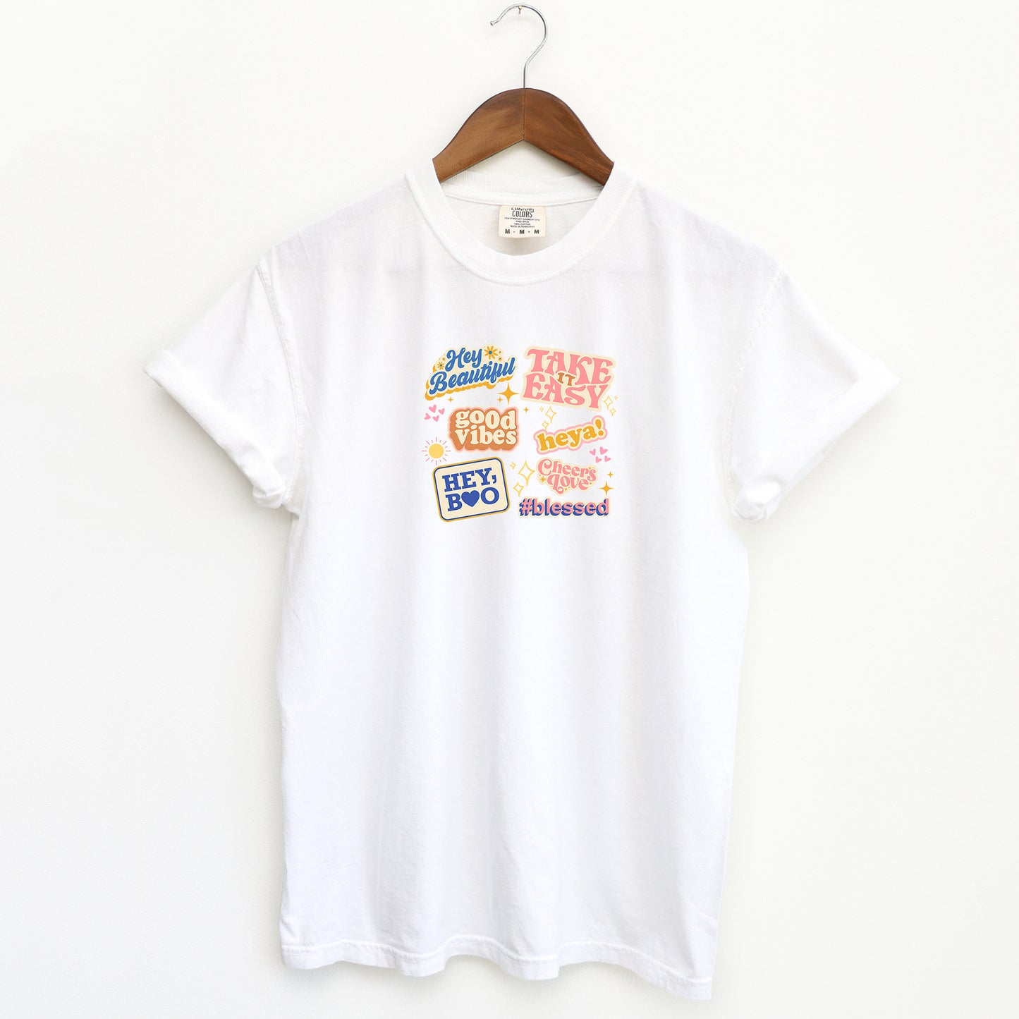 Positive Vibes Collage | Garment Dyed Short Sleeve Tee