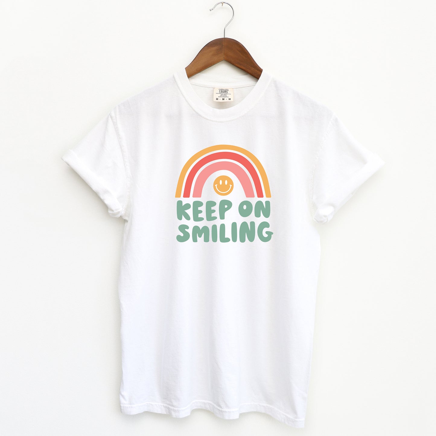 Keep On A Smiling Rainbow | Garment Dyed Short Sleeve Tee