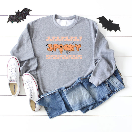 Spooky Checkered Flowers | Sweatshirt