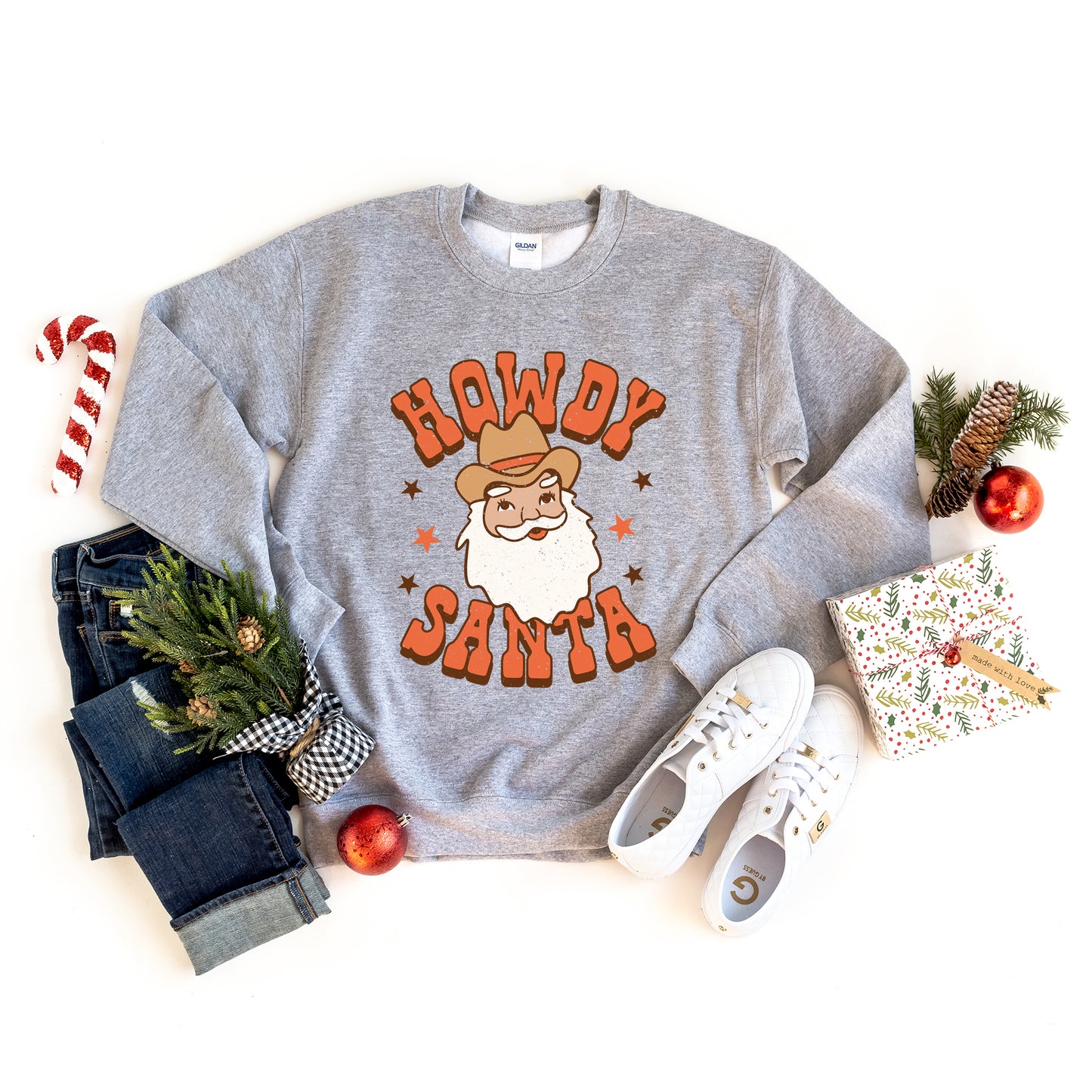 Retro Howdy Santa | Sweatshirt
